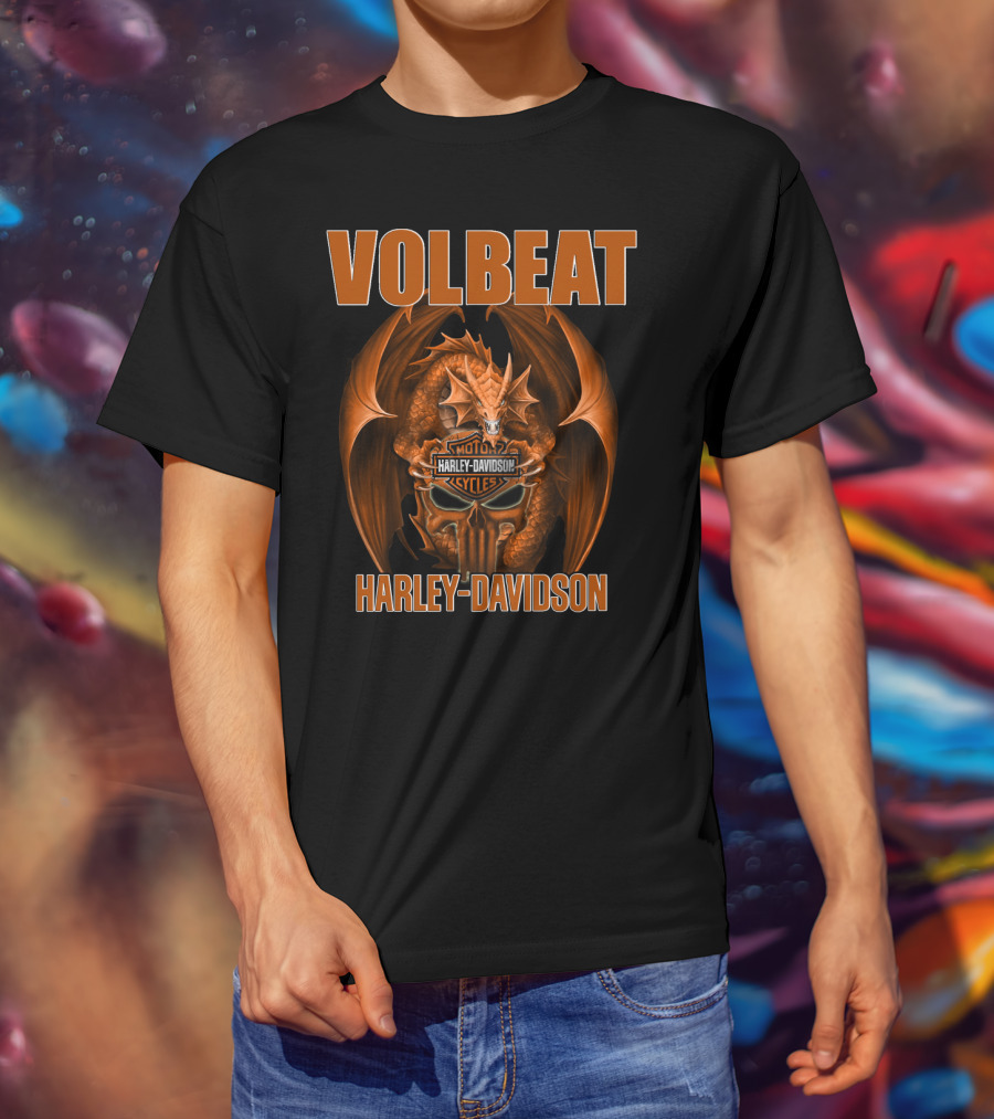 Volbeat Harley Davidson Moto Cycles Dragon T-Shirt
