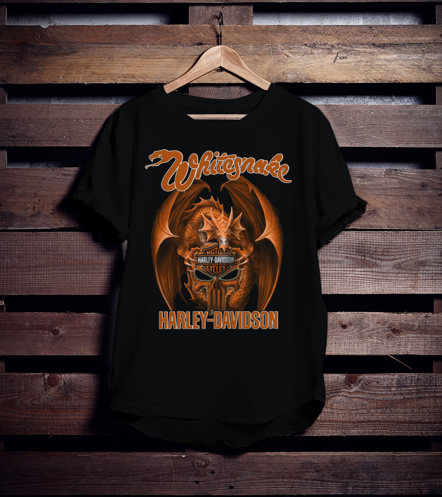 Whitesnake Harley Davidson Moto Cycles Dragon T-Shirt