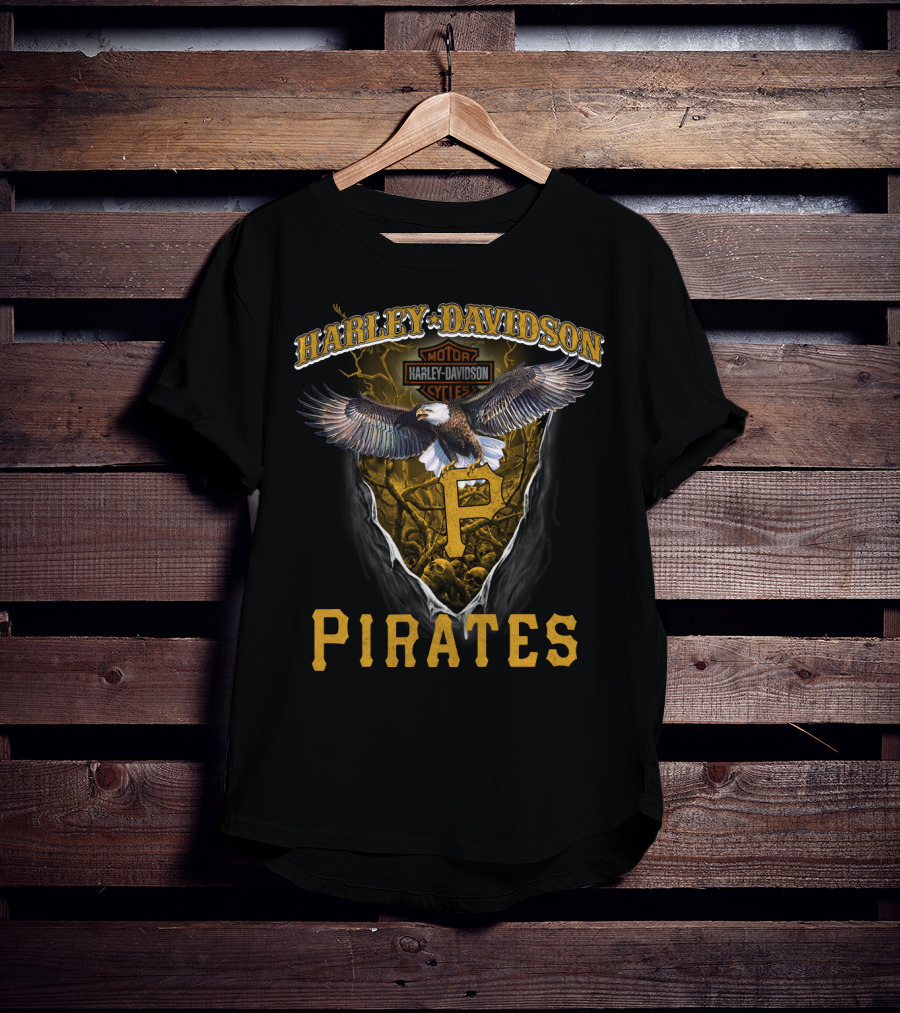 Harley Davidson Motorcycles Pittsburgh Pirates T-Shirt