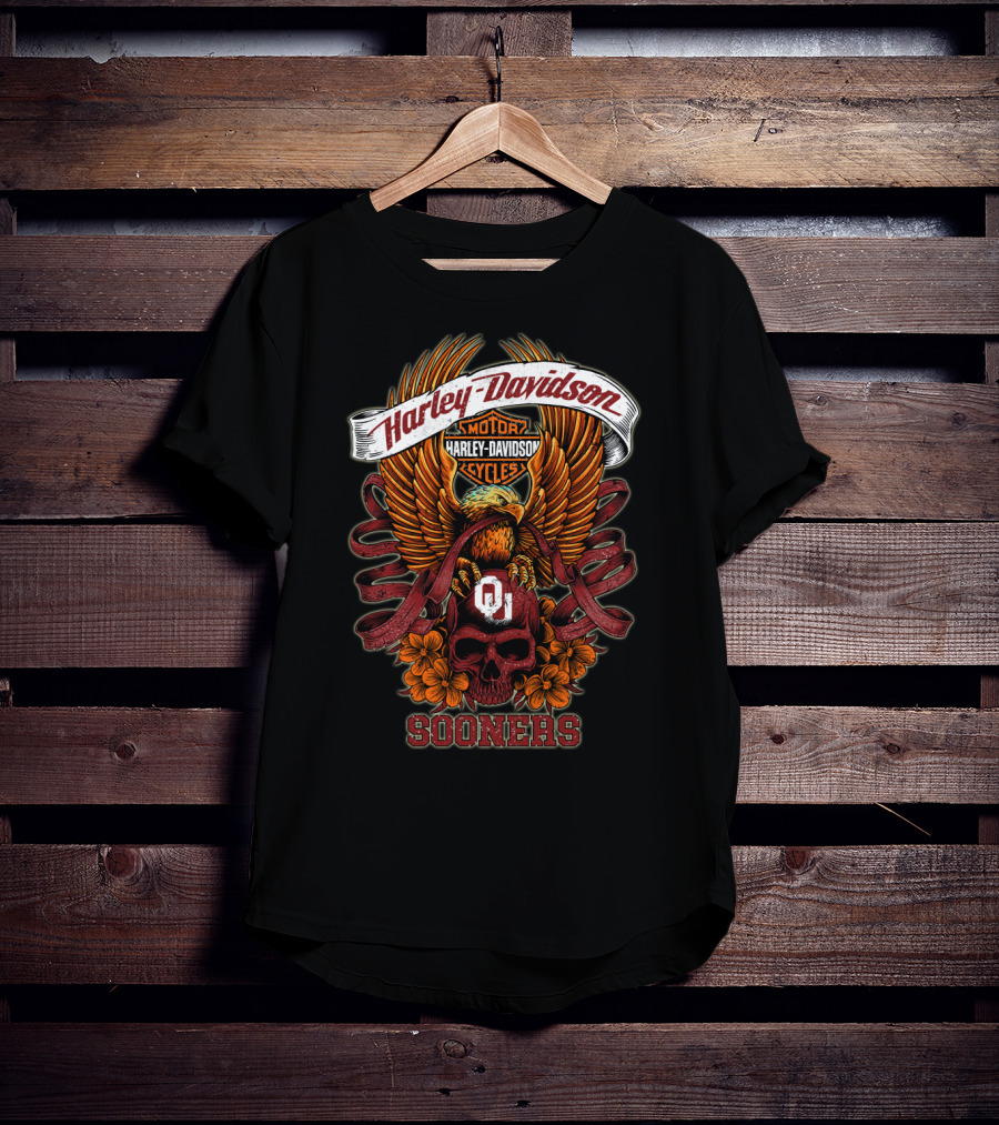 Harley Davidson Sooner Ou Skull Sooners T-Shirt