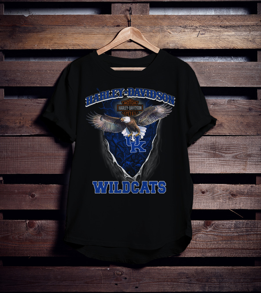 Harley Davidson Motor Cycles Wildcats Uk T-Shirt