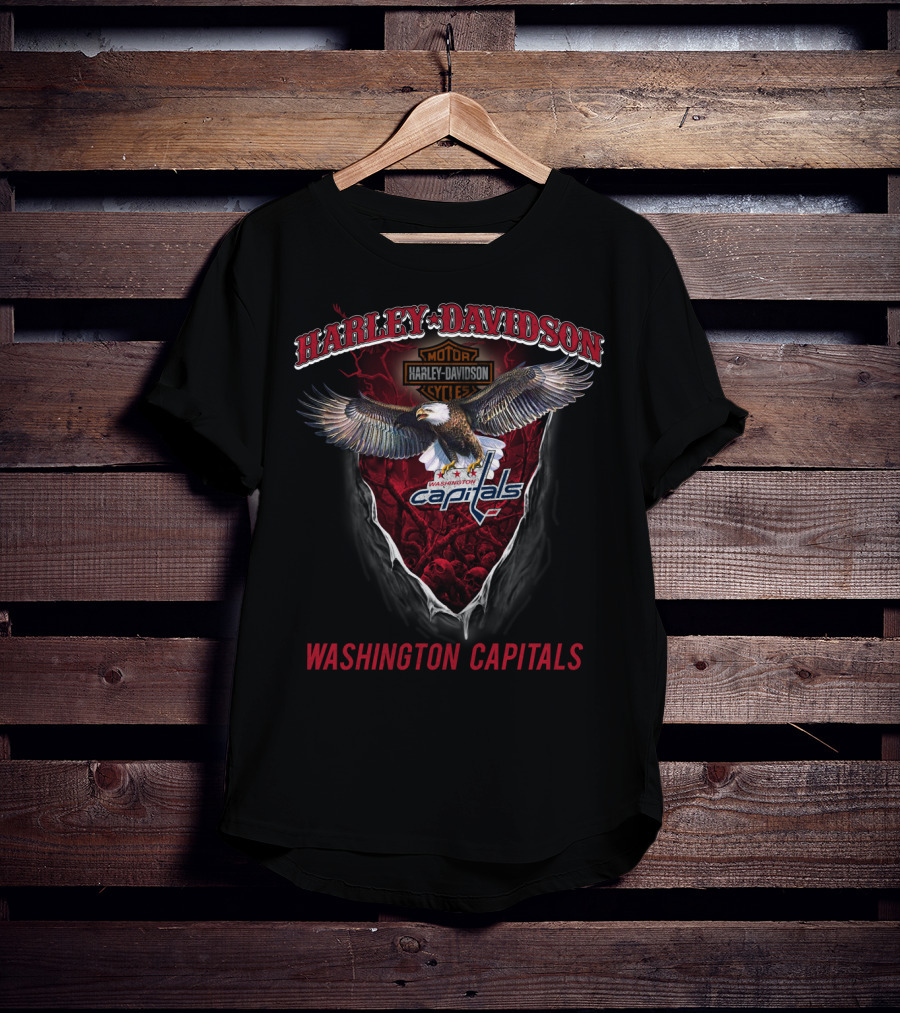 Harley Davidson Motorcycle Washington Capitals T-Shirt