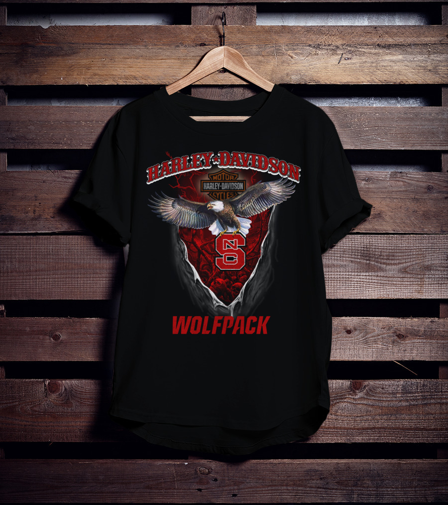 Harley Davidson Nc State Wolfpack Eagle T-Shirt