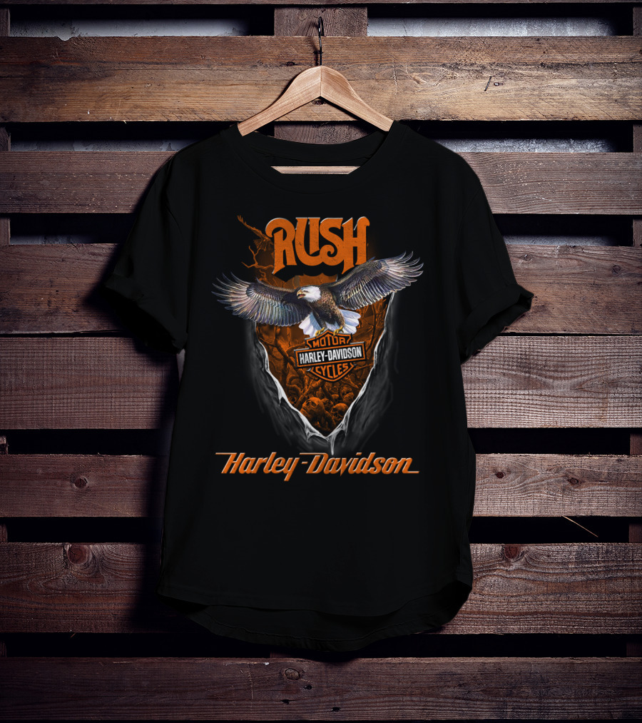 Rush Eagle Harley Davidson Motor Cycles T-Shirt