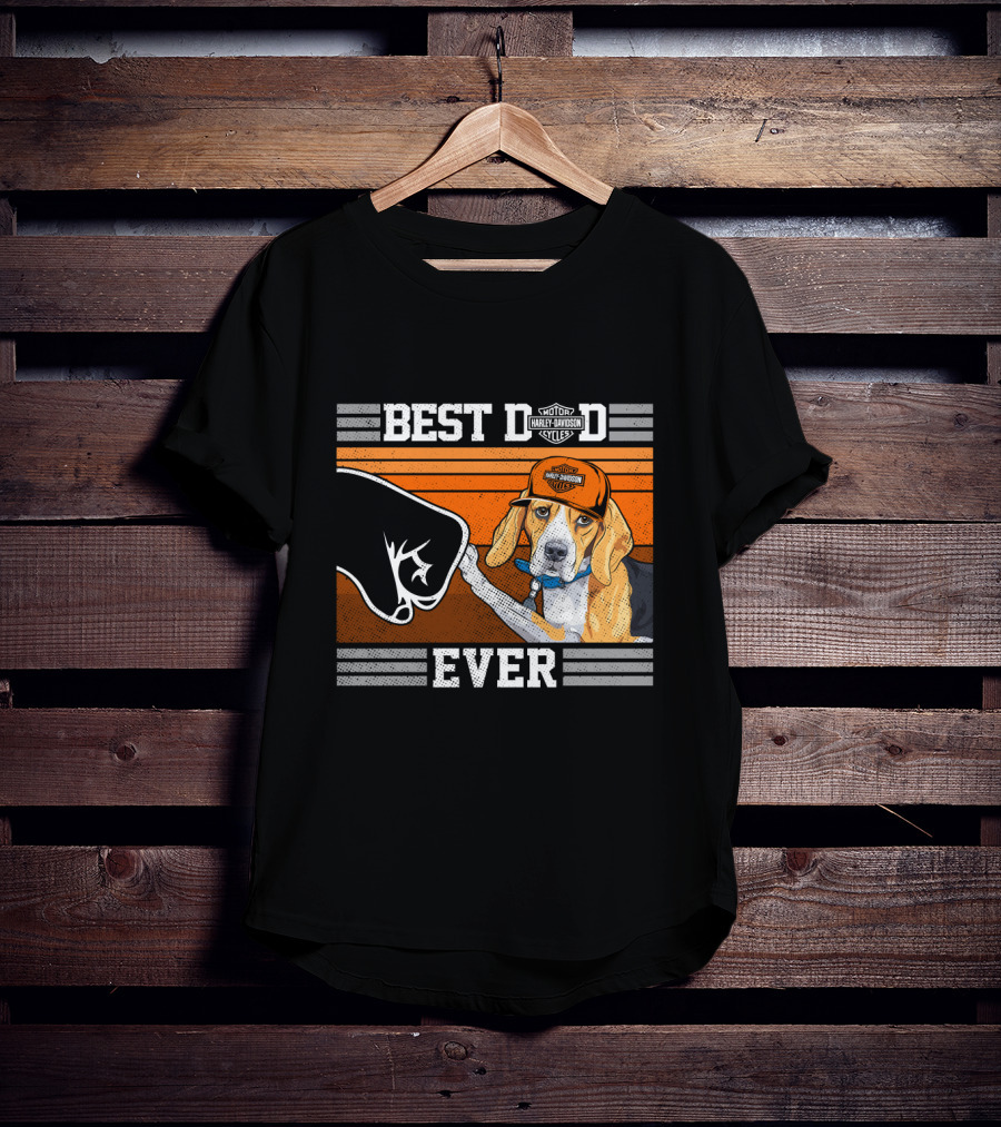 Best Dog Dad Ever Motor Harley Davidson Cycles T-Shirt