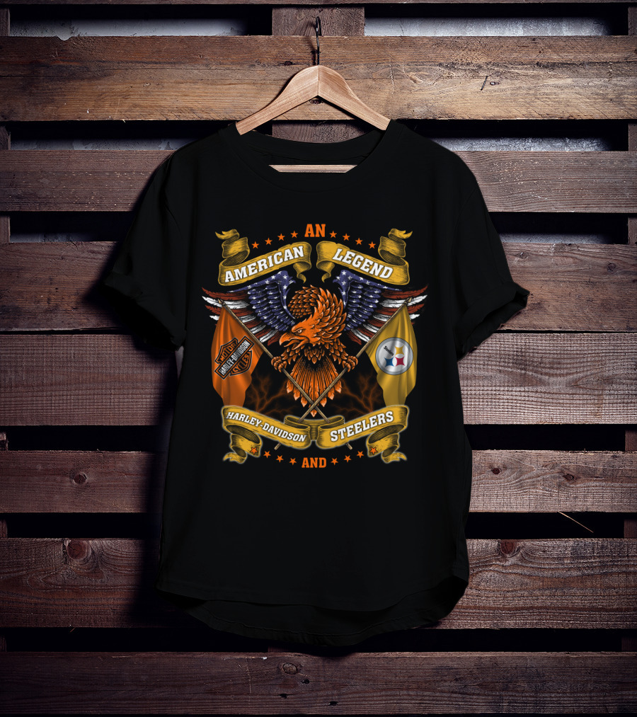 American Legend Harley Davidson Steelers Nfl T-Shirt