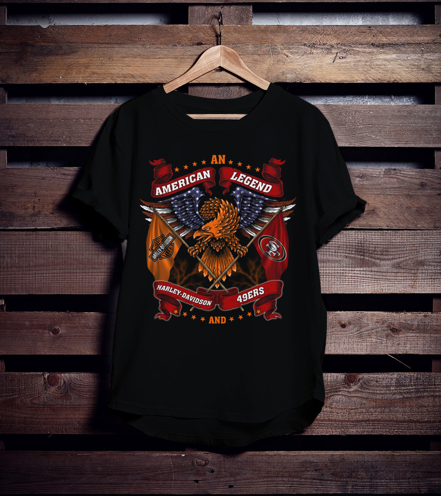 San Francisco 49ers Harley Davidson American Legend Eagle T-Shirt