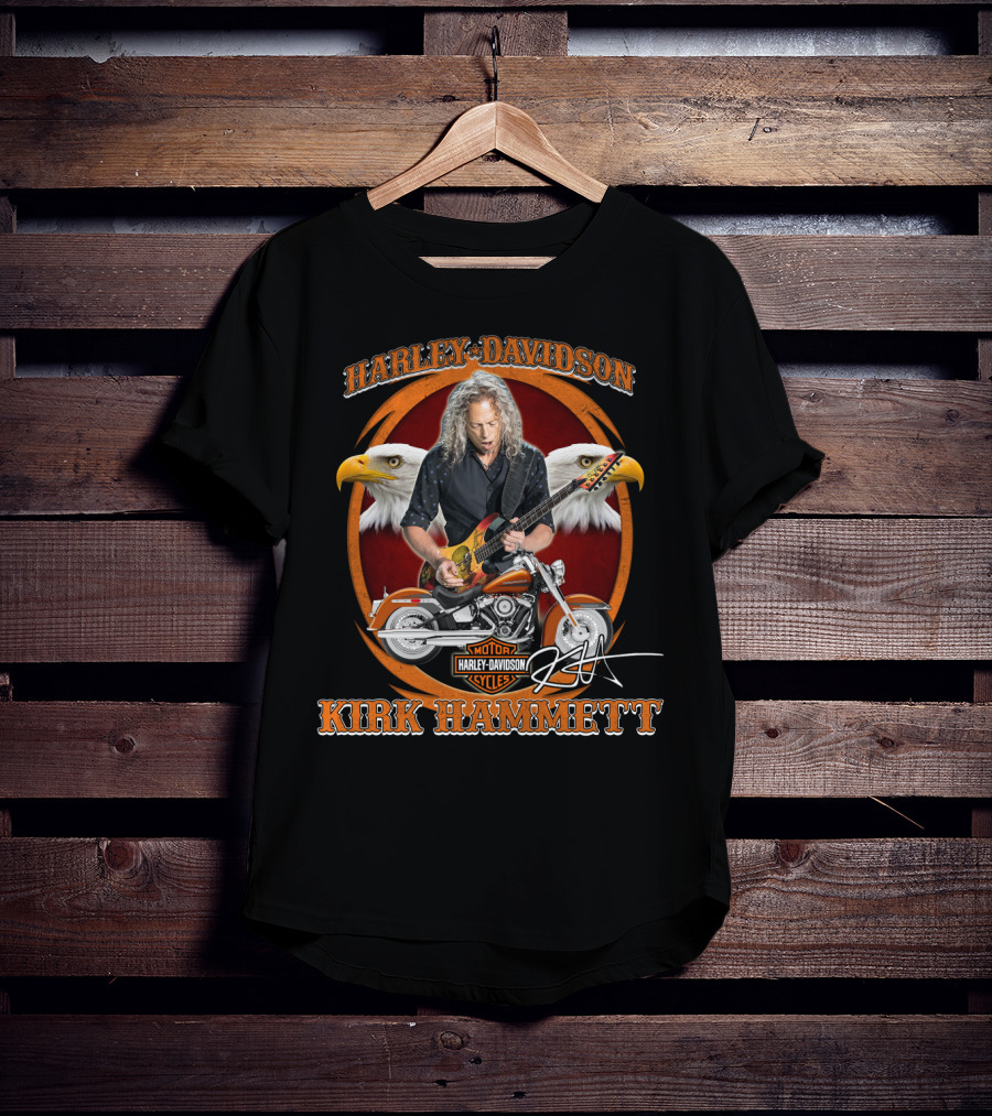Harley Davidson Kirk Hammett Motor Cycles T-Shirt