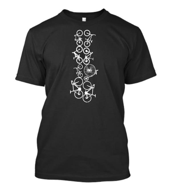 Cycles Bicycles Black White T-Shirt
