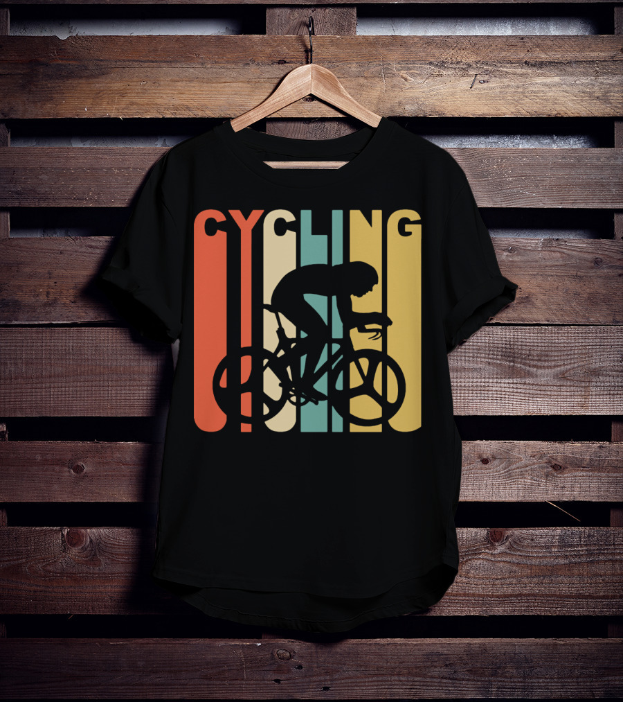 Cycling Retro 1970's Style Cyclist T-Shirt
