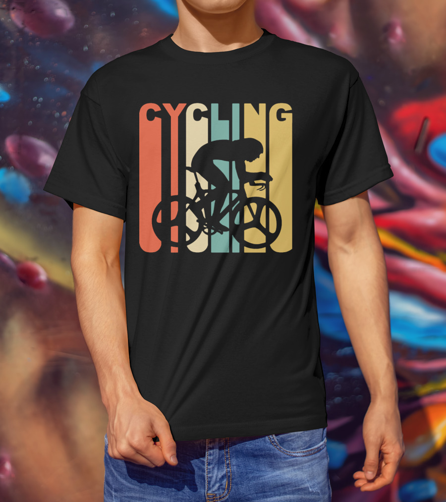 Cycling Retro 1970's Style Cyclist T-Shirt