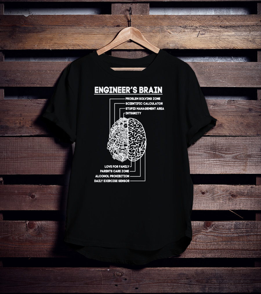 Engineer's Brain Problem Solving Scientific Calculator Love For Family Daily Exercise Sensor T-Shirt