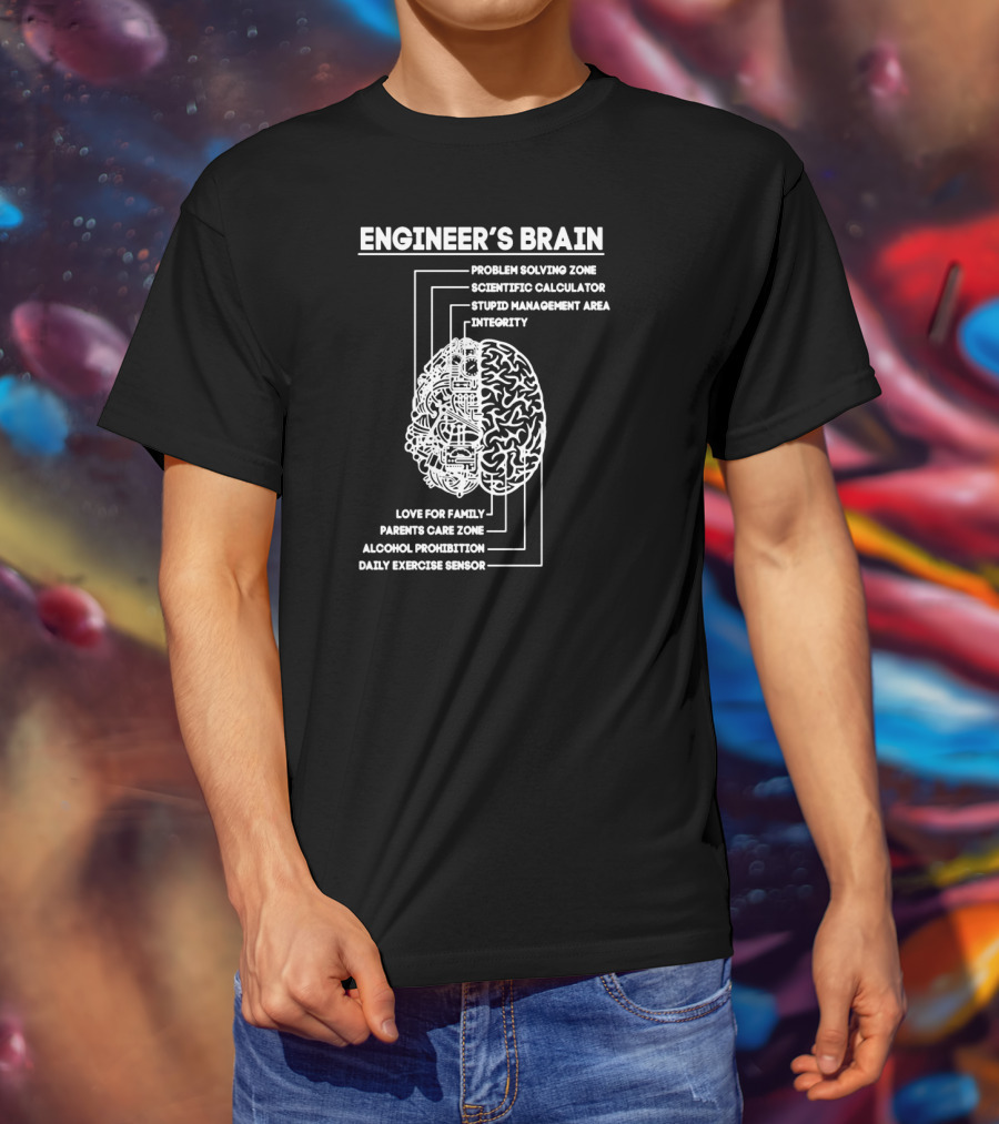 Engineer's Brain Problem Solving Scientific Calculator Love For Family Daily Exercise Sensor T-Shirt