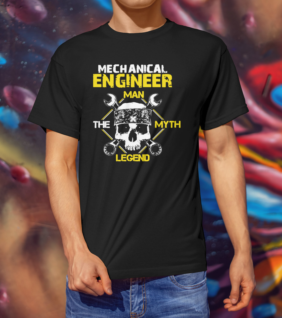 Mechanical Engineer Man The Myth The Legend Skull Wrenches Bandana T-Shirt