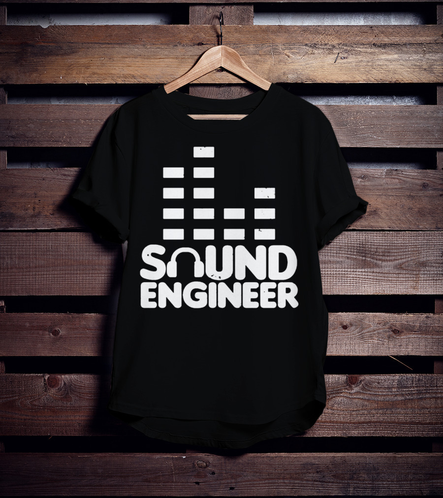 Sound Engineer Equalizer Headphone T-Shirt