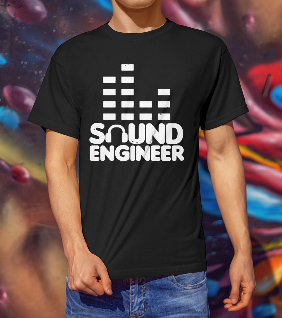 Sound Engineer Equalizer Headphone T-Shirt