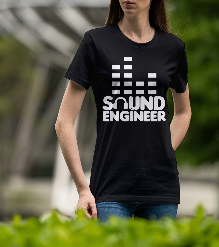Sound Engineer Equalizer Headphone T-Shirt