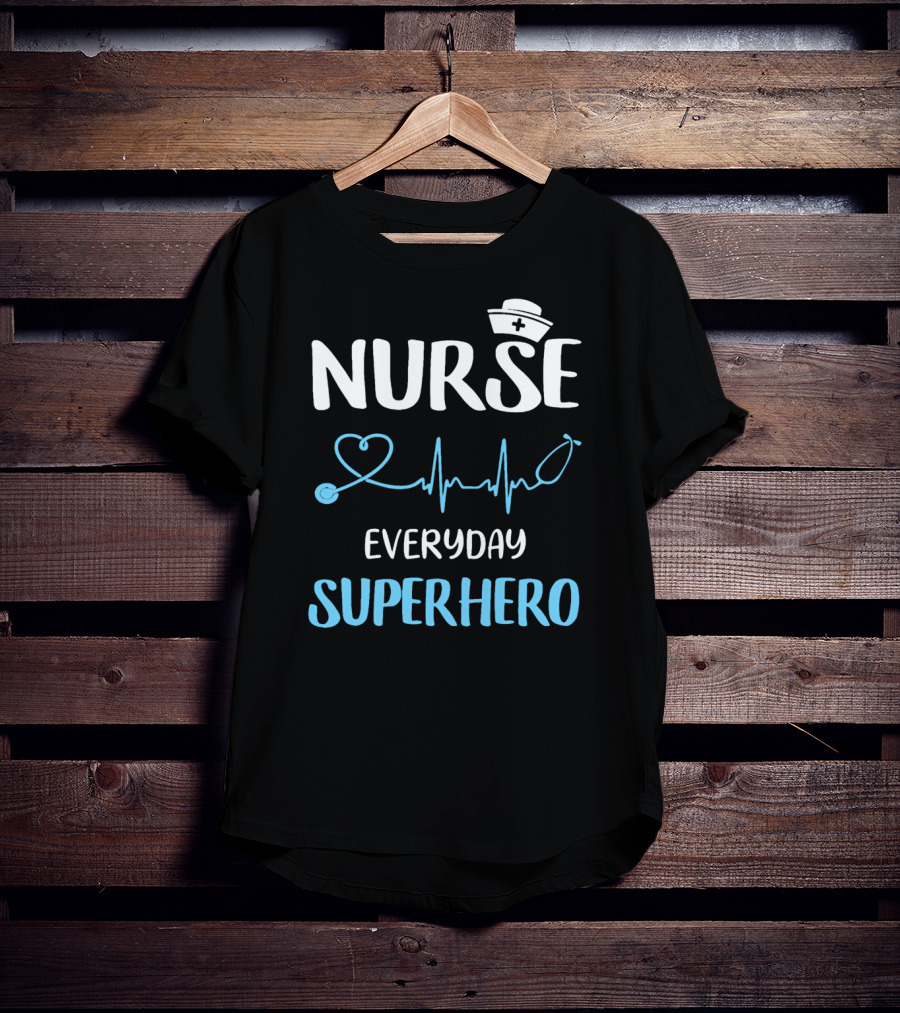 Nurse Everyday Superhero Heartbeat T-Shirt
