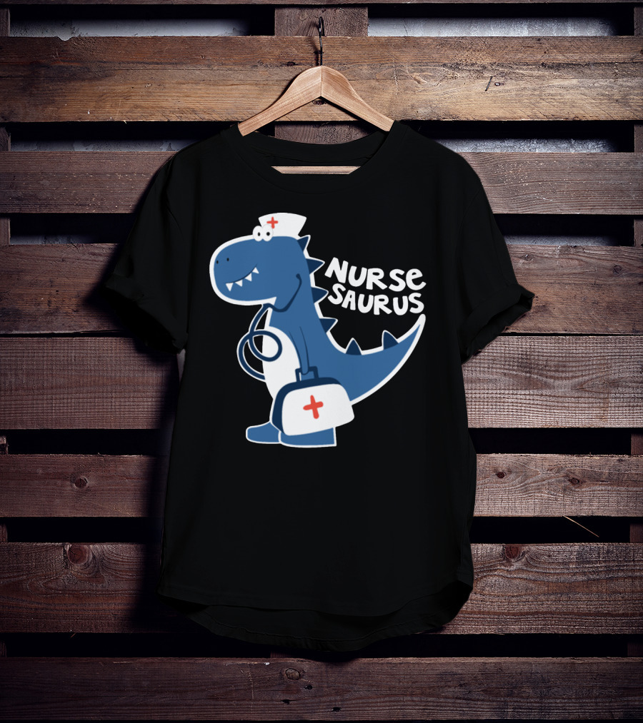 Nurse Saurus With Stethoscope And Medical Bag T-Shirt