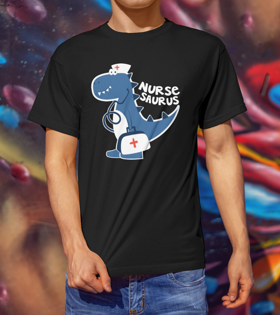 Nurse Saurus With Stethoscope And Medical Bag T-Shirt