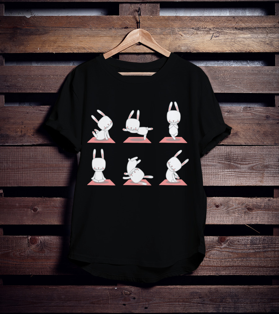 Bunny Yoga Funny Rabbits In Cute Yoga Poses T-Shirt
