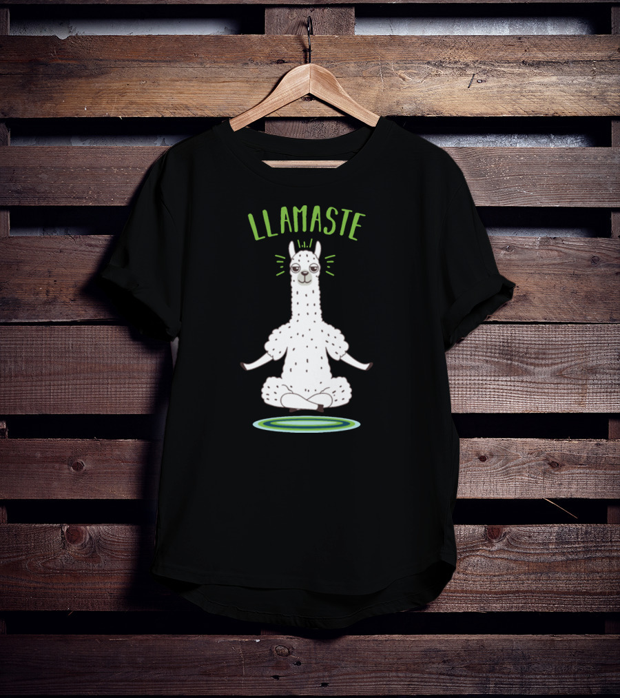 Llamaste Mindfulness Animal Lover Llama In Yoga Pose T-Shirt