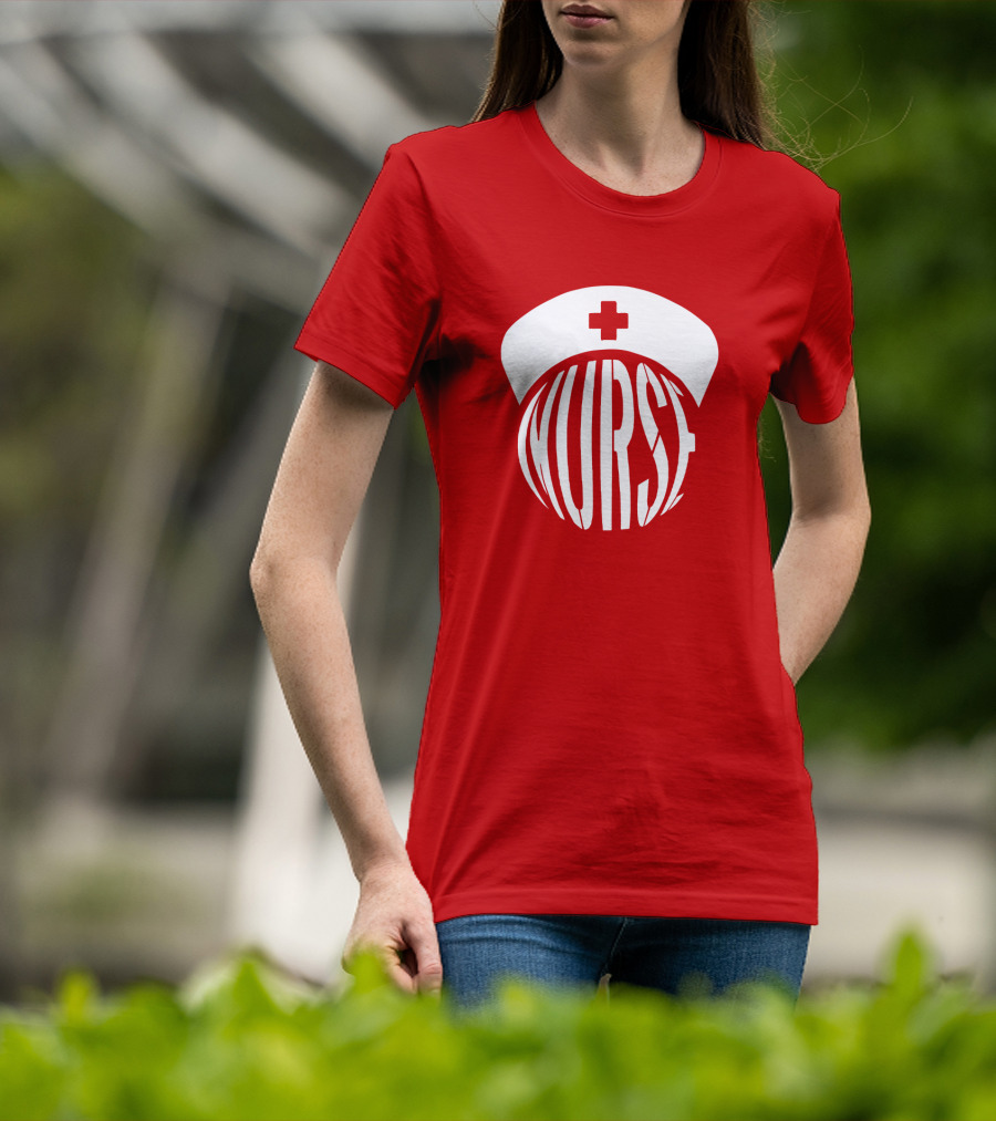 Nurse Hat With Text T-Shirt