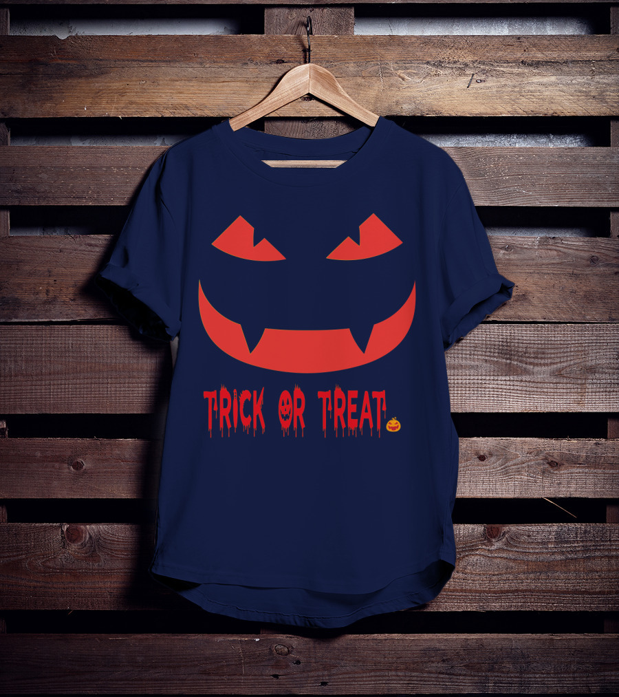 HALLOWEEN Trick Or Treat Jack-o'-Lantern Face T-Shirt