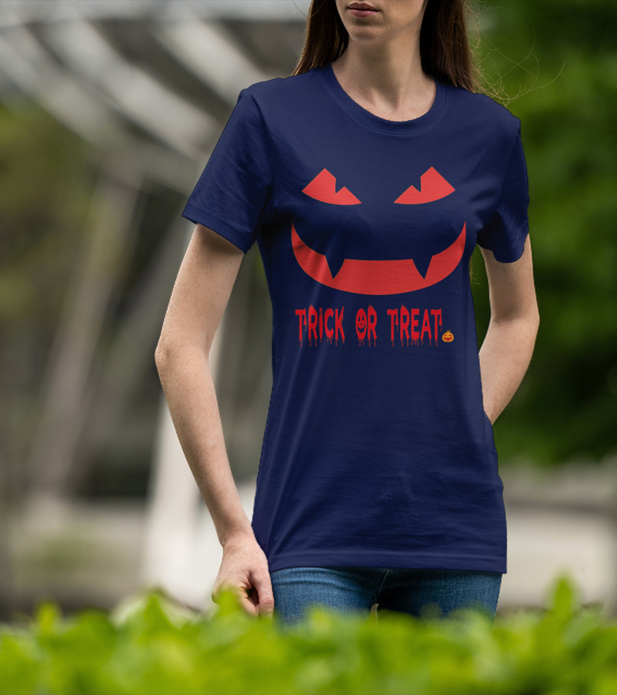 HALLOWEEN Trick Or Treat Jack-o'-Lantern Face T-Shirt