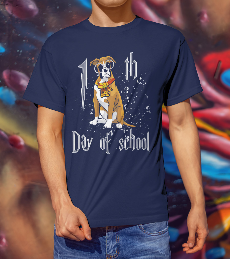 1th Day Of School Boxer Dog T-Shirt