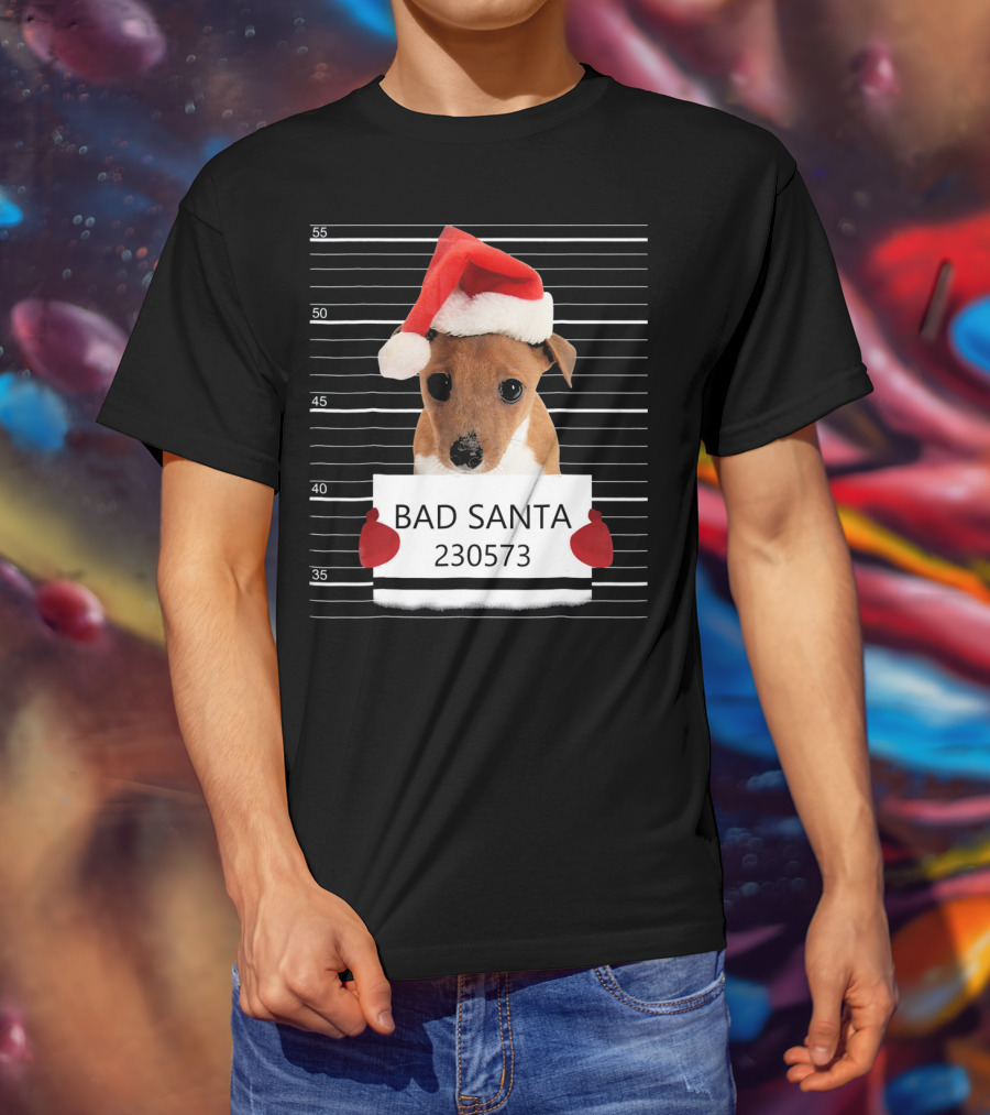 Bad Santa Jack Russell Mugshot 230573 T-Shirt