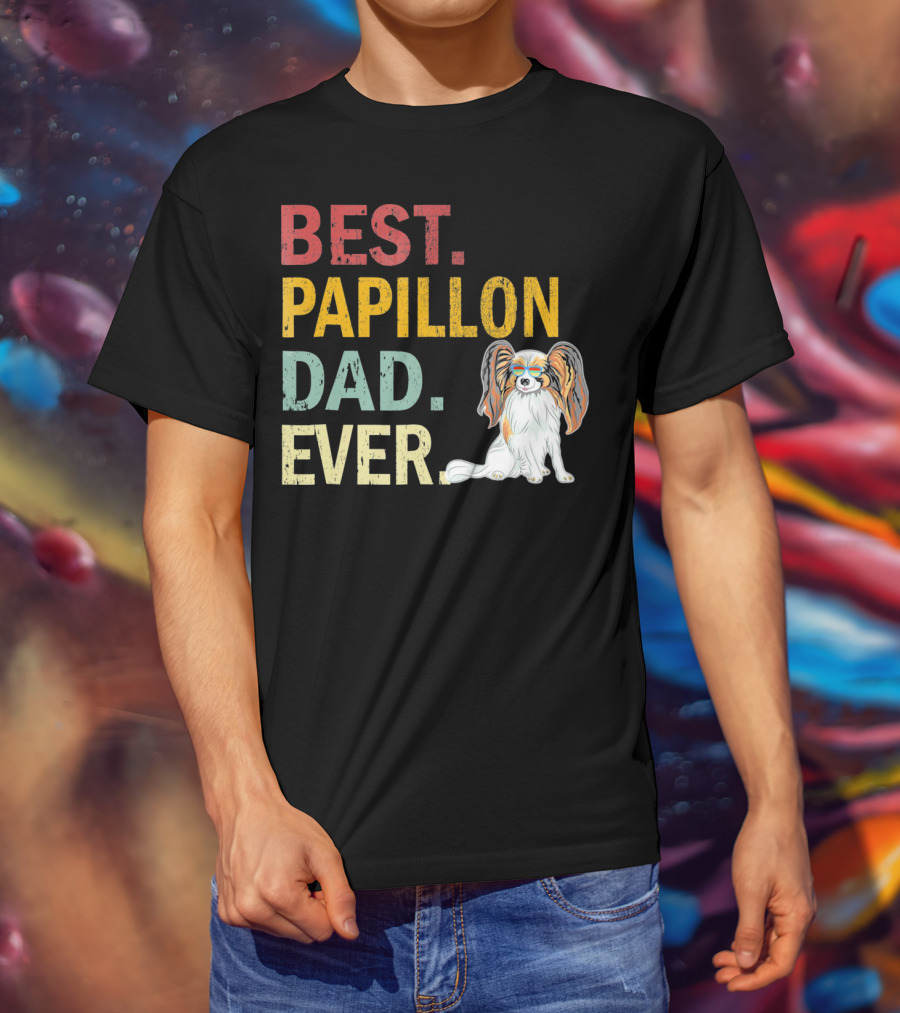Best Papillon Dad Ever T-Shirt