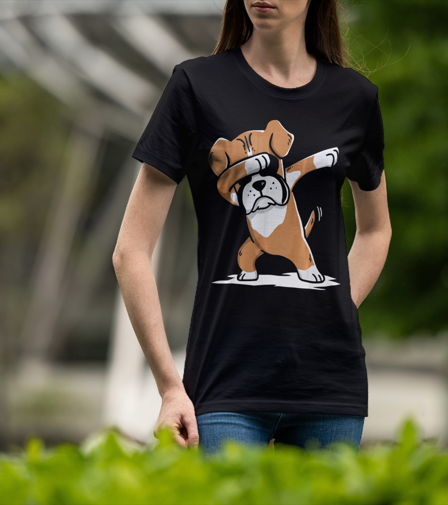 Boxer Dabbing Funny Dog Dab Move Playful Pose T-Shirt