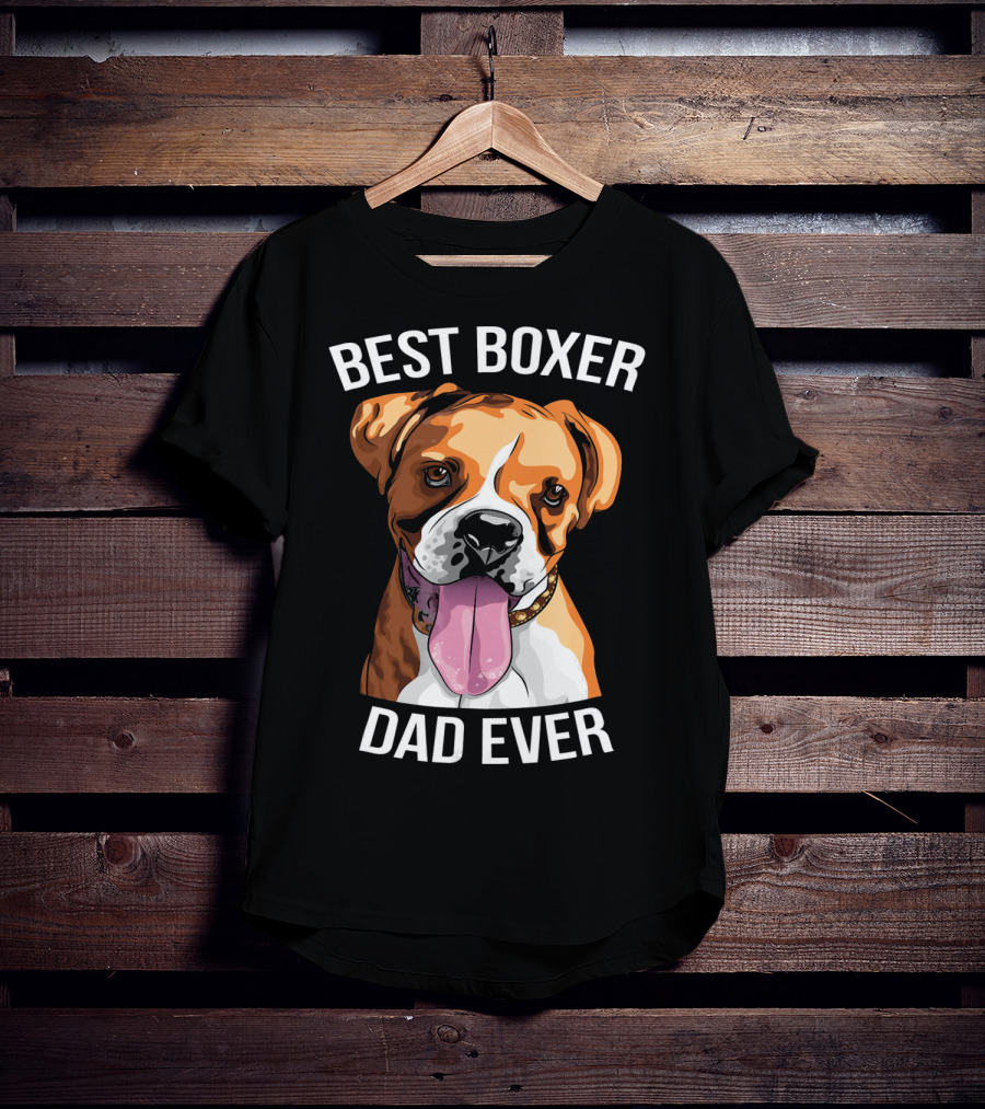 BEST BOXER DAD EVER Boxer Dog T-Shirt
