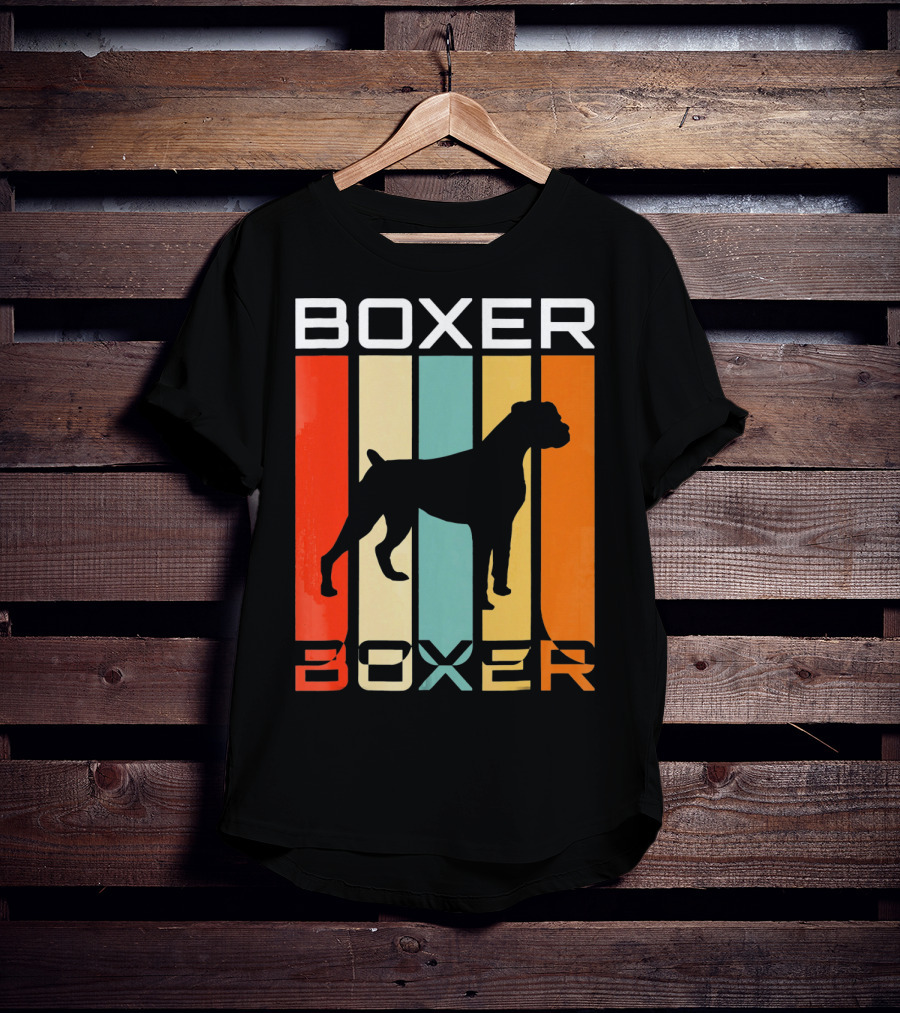 Boxer Dog Retro 70s Vintage Boxer T-Shirt