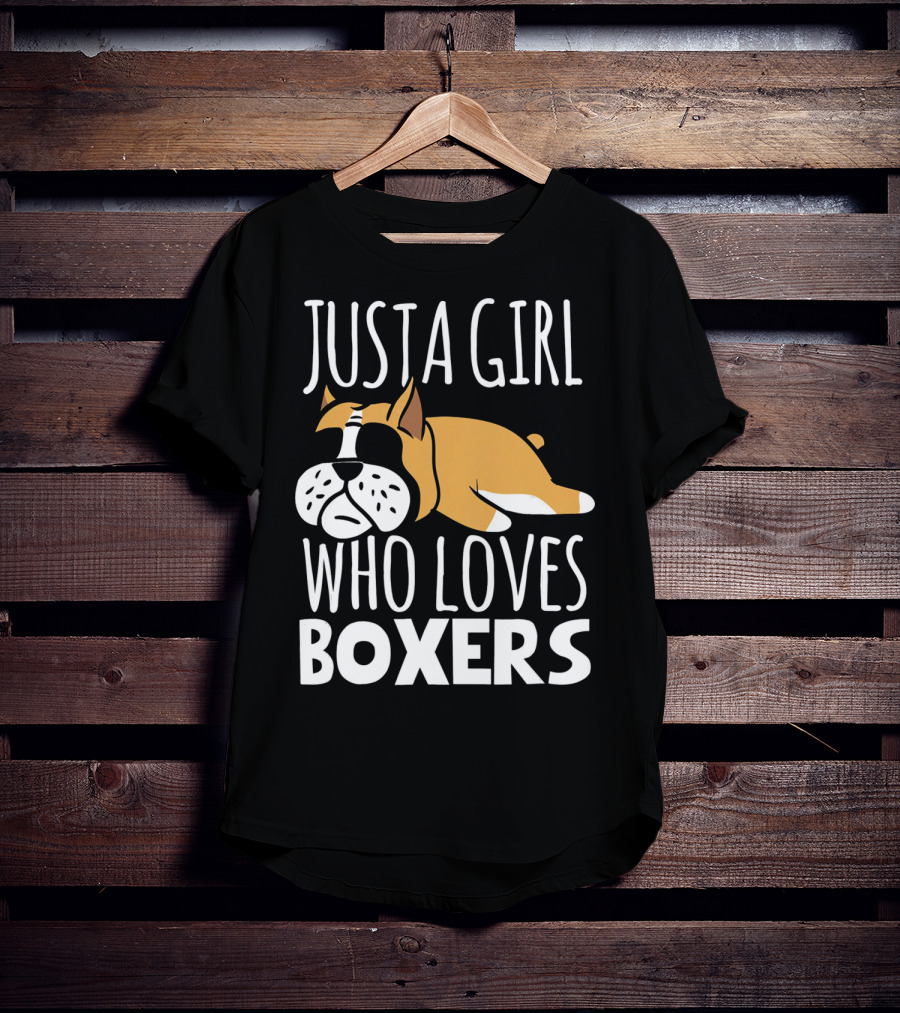 Just A Girl Who Loves Boxers Bulldog T-Shirt