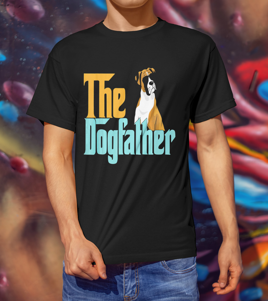 The Dogfather Boxer Vintage Funny T-Shirt