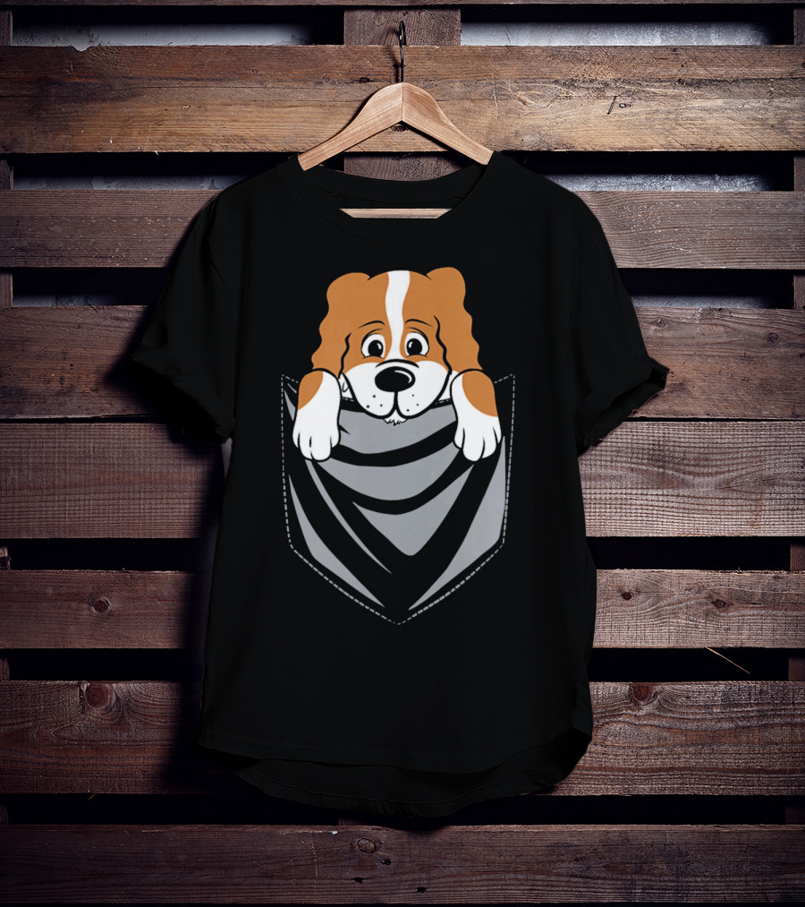 Cavalier King Charles Spaniel Cartoon Pocket Pup T-Shirt