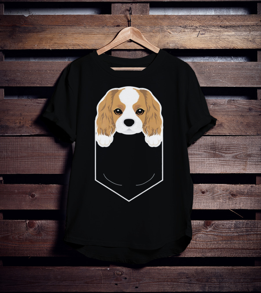 Cavalier King Charles Spaniel In My Pocket Cute Dog T-Shirt