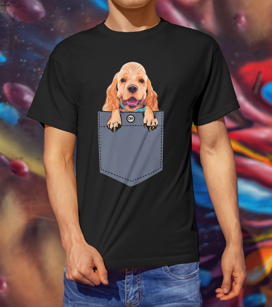 Cocker Spaniel Dog In Your Pocket Cute Canine Companion T-Shirt
