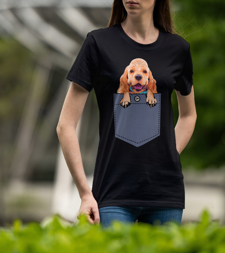 Cocker Spaniel Dog In Your Pocket Cute Canine Companion T-Shirt