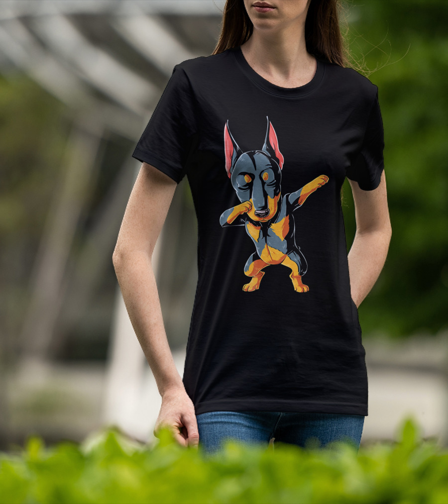 Kids Doberman Pinscher Dabbing Boys Dab T-Shirt