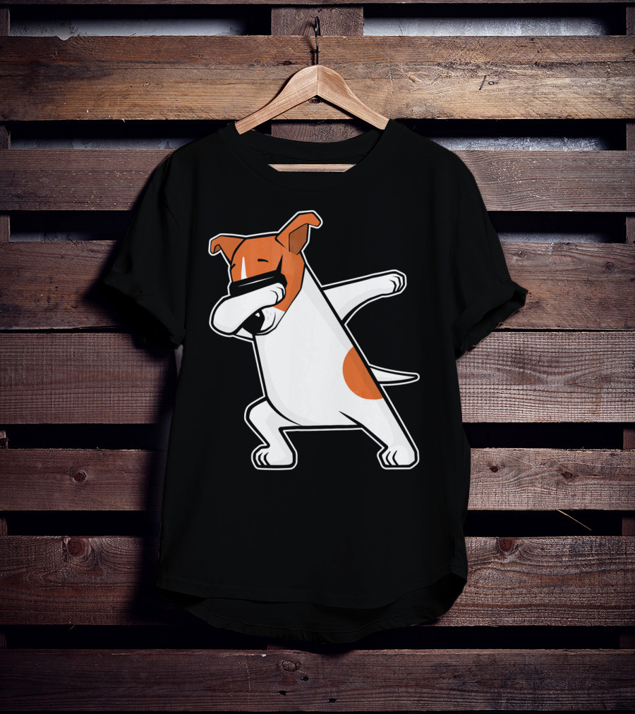 Jack Russell Dog Doing The Dab Dance Funny Cute T-Shirt