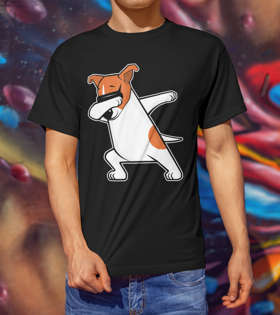 Jack Russell Dog Doing The Dab Dance Funny Cute T-Shirt