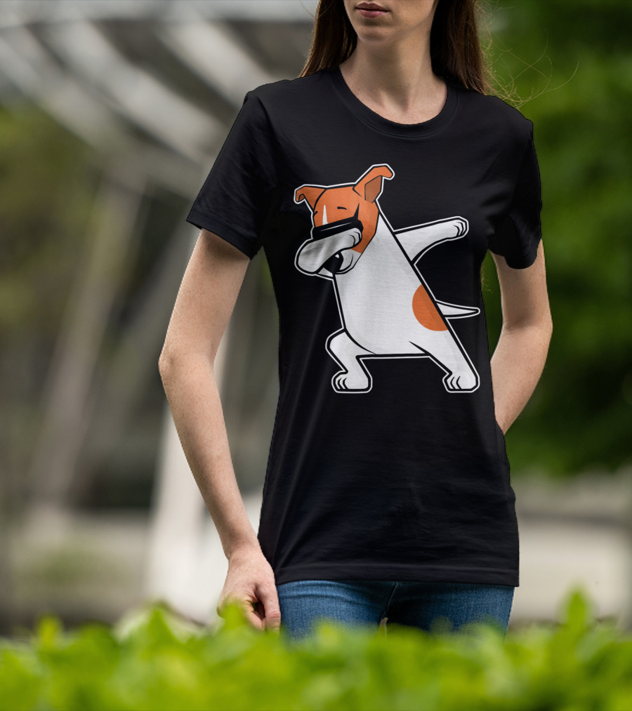 Jack Russell Dog Doing The Dab Dance Funny Cute T-Shirt