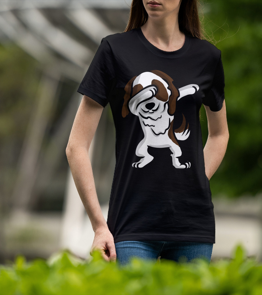 Dabbing Shih Tzu Dog Dab Pose Cartoon T-Shirt
