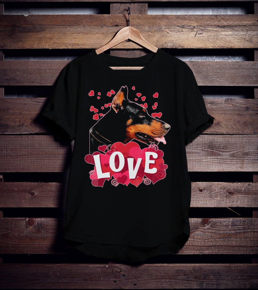 LOVE Doberman Pincher Dog T-Shirt
