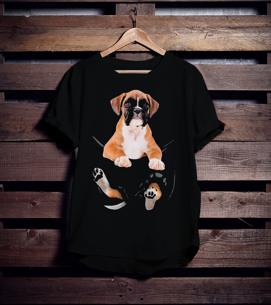 Dog In Your Punctured Pocket Boxer Lover Iconic Puppy T-Shirt