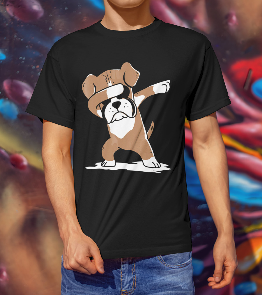 Funny Boxer Dog Dabbing T-Shirt
