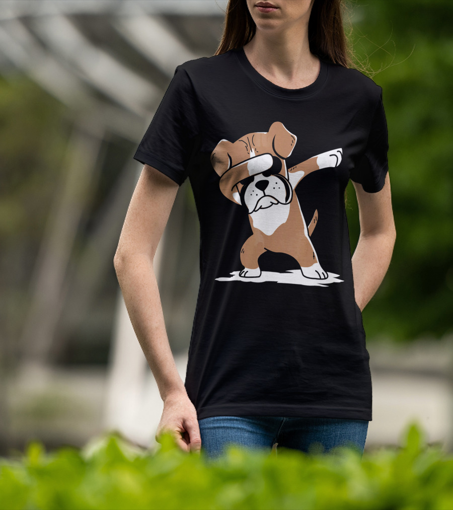 Funny Boxer Dog Dabbing T-Shirt